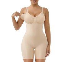 SHAPERX Shapewear for Women Tummy Control Bodysuit with Removable Pads Butt Lifter Body Shaper Shorts