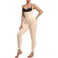 SHAPERX Hourglass Shapewear Bodysuit Leggings 360 Compression 2 Sizes Look Full Body Shaper One Piece No Roll Down