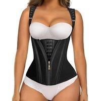 SHAPERX Waist Trainer Women Body Shaper with Steel Boned Corset Hourglass Underbust Tummy Control Waist Cincher Sport Girdle