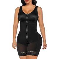 SHAPERX Shapewear for Women Tummy Control Body Shaper Fajas Colombianas Postpartum Butt Lifter Shaping Bodysuit (No Padding)