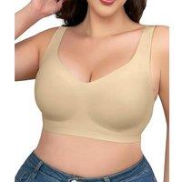 SHAPERX Bras for Women Full Coverage No Underwire Seamless Everyday Bra Comfort Wireless Padded Soft Support