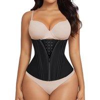 SHAPERX Waist Trainer for Women Corset Shapewear Tummy Control Sport Workout Waist Cincher Body Shaper Zipper and Hooks