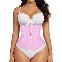 SHAPERX Waist Trainer for Women Corset Shapewear Tummy Control Sport Workout Waist Cincher Body Shaper Zipper and Hooks