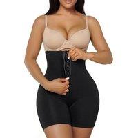 SHAPERX Shapewear Shorts for Women Tummy Control High Waist Seamless Body Shaper with Zip & Hooks, No Roll Thigh Slimmer, Invisible Under Dress, F