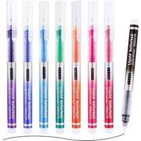 EYEYE 0.5mm Needle Tip Rollerball Pens Multicolor 8 Assorted Colours Quick Dry Extra Fine Point Pen Smooth Writing Pens for Colouring, Journaling, Not