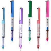 EYEYE Roller Ball Pen Extra Fine Point 6 Assorted Colors, Needle Rollerball Pens 0.5mm Quick Dry, Liquid Ink Pens Fine Point Smooth Writing Pen for Jo