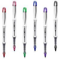EYEYE Liquid Ink Rollerball Pen 0.7mm, 6 Assorted Colors Medium Point Pen Quick Dry, Liquid Ink Pens Fine Point Smooth Writing Pens for Journaling, No