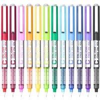 EYEYE Coloured Rollerball Pens, 0.5mm Multicolor Fine Tip Pens Ideal for Writing, Drawing and Note-Taking