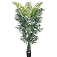 Artificial Palm Tree 6FT - Faux Plants with 21 Realistic Branches - Fake Tropical Floor Plants Pots Areca Palm for Indoor Home Office Decor