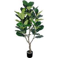 Artificial Fig Tree, Faux Ficus Tree Indoor 137cm Fake Fiddle Leaf Plant for Home Office Living Room Bedroom Decor