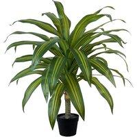 Artificial Dracaena Plant Indoor - 105cm Tall Large Fake Tree in Pot, Realistic Faux Decorative Plants for House Home Decor Office Living Room Bedroom