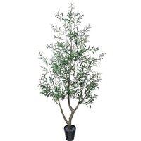 Vitalismo Artificial Olive Tree 215 cm Artificial Plant Large Artificial Plants Olive Tree Plant in Pot Modern Decoration for Home, Living Room, Bedro