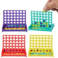 THE TWIDDLERS 24 Mini Four In A Row Board Games, 4 Assorted Colours, Multipack Mini Game Party Bag Fillers for Kids Birthday, Unisex Connect Challenge