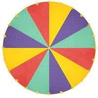 THE TWIDDLERS 20ft Giant Play Parachute with 24 Handles & Storage Bag (6m) - Children's Rainbow Design for Schools, Sports Days & Outdoor Parties