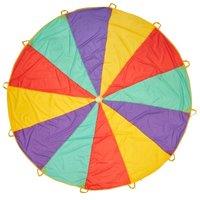 THE TWIDDLERS 12ft Childrens Play Parachute (3.6m) with 12 Reinforced Handles - Medium Rainbow Parachute for Nursery, PE Lessons, Garden Games & Ki