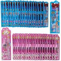 THE TWIDDLERS - 40 Kids Stationery Sets, 20 Pink & 20 Blue - Contains Two Pencils, Ruler, Sharpener & Eraser - Multipack Perfect Party Bag Fillers For