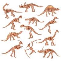 THE TWIDDLERS - 48 Dinosaur Bones Fossil Skeleton Toy Set, Perfect as Dino Party Bag Fillers for Kids, Educational Classrooms Rewards