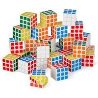 THE TWIDDLERS 30 Mini Puzzle Speed Cube Fidget Toys, 3x3 - Perfect as Party Bag Fillers for Kids, Brain Teasers Multipack Classroom Rewards Prizes - 3