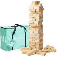 THE TWIDDLERS XL Tumble Tower Giant Garden Game, 64 Piece Premium Large Wooden Lawn Game, Blocks Stack up to 5ft / 1.5m Tall - With Carry Case, Outdoo