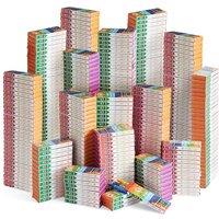 THE TWIDDLERS 288 Boxes of Mixed Coloured Wax Crayons - 4 Per Box, 1,152 Total - Bulk Kids Crayons Colouring Activity, Perfect for Weddings, School Cl