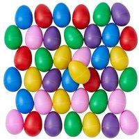 THE TWIDDLERS 80 Plastic Musical Egg Shakers, Maracas Instruments Party Easter Basket Fillers for Kids - Percussion Eggs, 4 Assorted Colours
