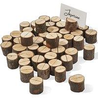 THE TWIDDLERS 100 Pine Wood Rustic Place Card Name Holders for Table Numbers & Seating at Weddings & Events