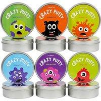 THE TWIDDLERS 12 Pack Colour Changing Putty Pots (Heat & UV Reactive) with 8 Mini Torches - Bulk Sensory Slime Toys for Kids Party Bags, Classroom Rew