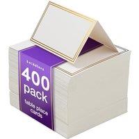 THE TWIDDLERS 400 Bulk Name Place Cards (10x9cm) - Blank Table Seating Cards for Large Weddings, Corporate Events, Banquets & Catering Labels