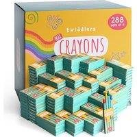 THE TWIDDLERS 288 Boxes of Wax Crayons for Kids - 4 Per Box, 1,152 Total - Bulk Kids Crayons, Mixed Coloured Packs, Perfect for School Classrooms, Res