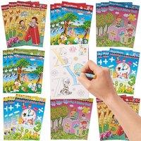 THE TWIDDLERS - 72 Mini Colouring Sticker Books, Kids Party Bag Fillers and Favours, Ideal for School Classrooms, Travel, Birthdays, Halloween, Restau