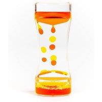 THE TWIDDLERS - Orange Yellow Liquid Motion Timer Sensory Timer Hourglass, 14cm - Kids Water Bubble Lava Lamp Calming Sensory Toy for Autism, Stress R