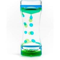 THE TWIDDLERS Green Blue Liquid Motion Timer Sensory Timer Hourglass, 14cm - Kids Water Bubble Lava Lamp Calming Sensory Toy for Autism, Stress Relief