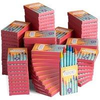 THE TWIDDLERS 200 Boxes of Wax Crayons for Kids, 6 Per Box, 1,200 Total - Mixed Coloured, Perfect Mini Crayon Packs for Party Bag Fillers, School Clas