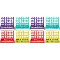 THE TWIDDLERS 48 Mini Four In A Row Board Games, 4 Assorted Colours, Multipack Mini Game Party Bag Fillers for Kids Birthday, Unisex Connect Challenge