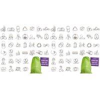 THE TWIDDLERS 72 Piece Metal Wire Brain Teaser Puzzle Set - IQ Mind Games Multipack, Educational Brain Teasers for Party Bag Fillers for Kids & Adults