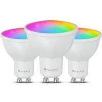 Nanoleaf Matter GU10 Smart LED Bulb - 3 RGBCW Dimmable Spotlights, Screen Mirror, 16 M+ Colours, 400 Lumen, WiFi App/Voice Control (Alexa, Apple, Goog