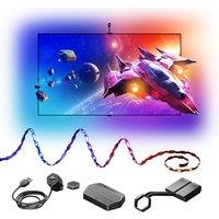 Nanoleaf 4D V2 - Screen Mirror Light Strip Kit for TV up to 65 inch, Smart RGB Backlight, Flex Zigzag LED Strip + Camera, Music Sync, Wifi Bluetooth A