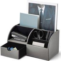 VLANDO Stationary Organiser, Multi-Compartment Desk Tidy Organiser | Multi-Sized Sections, Open Storage, Quick Access, Sturdy Structure, 27.9 x 14.2 x