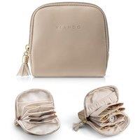 VLANDO Travel Jewellery Box, Gifts for Mum, Travel Jewellery Organiser with Zipper, Velvet Lining Jewellery Pouch for Rings, Bracelets & Necklaces,Tra