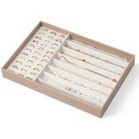 VLANDO Necklace Box,Stackable Jewellery Organiser for Ring,Toffee-Ring | 33 ring Slot and 8 necklace Slot,Tangle-reducing Organisation,Tangle-reducing