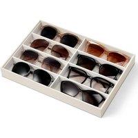 VLANDO 8-Slot Sunglasses Organiser,Sunglasses Storage,Beige-Glasses | Gift for Women,Ideal for dressing tables and drawers,34x23.7x4.2cm,Space-saving