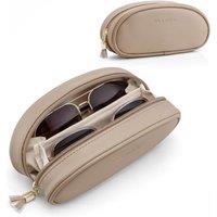 VLANDO Double Glasses Case, Compact Glasses Pouch with Protective Divider | Protective divider, Compact design, Easy access, Soft lining, Gift for wom