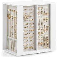 VLANDO 360Rotating PU Leather Jewellery Box With 5 Drawers for Women | Gift for Women, Rotatable Structure, Multiple Drawers to Classify Ring Earrin