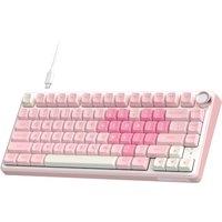 RK ROYAL KLUDGE R75 Mechanical Keyboard Wired with Volume Knob, 75% Keyboard Gasket Mounted, Hot Swappable, Creamy Sound, MDA Profile US Layout, PBT K