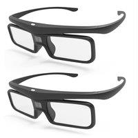 Valerion DLP Link 3D Glasses, Rechargeable Active Shutter Eyewear compatiable (2 Packs)