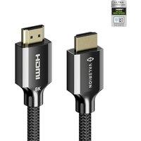 Valerion Ultra High Speed HDMI 2.1 Cable 2m/6.6ft, Certified 48Gbps, 8K@60Hz, 4K@120Hz, Dynamic HDR, ALLM/VRR Gaming, Braided 24K Gold Connectors, Com