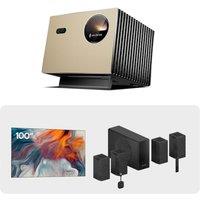 VisionMaster Pro+100'' Fixed Frame Projector Screen+ThunderBeat 4.1.2
