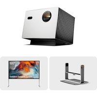 Valerion StreamMaster Plus2+120 Outdoor Projector Screen with Stand+Desktop Gimbal Stand