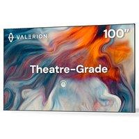 Valerion 100-inch Fixed Frame Projector Screen, 1.3dB Gain, 80% Picture Quality Enhancement, 4K/8K Ultra HD, 3D Compatible, Works with Long Throw, Sho