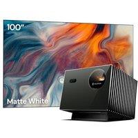 Indoor Sports Viewing Bundle with 100 Fixed Frame Screen, Valerion VisionMaster Pro2 4K Triple Laser Projector, 4ms Low Input Lag, 240Hz Refresh Rate